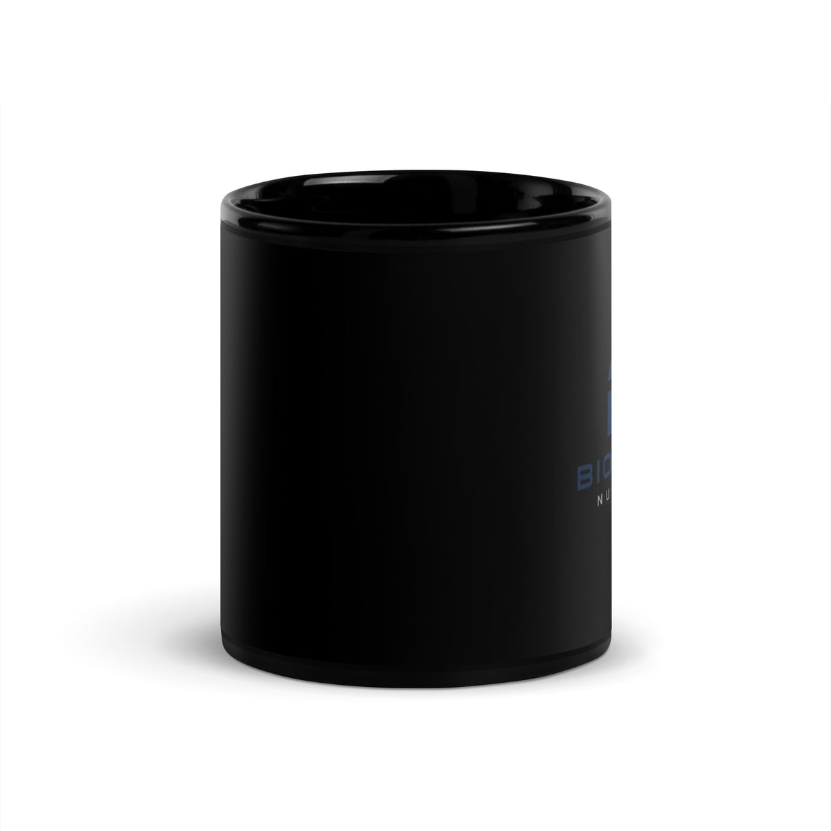 black glossy ceramic mug
